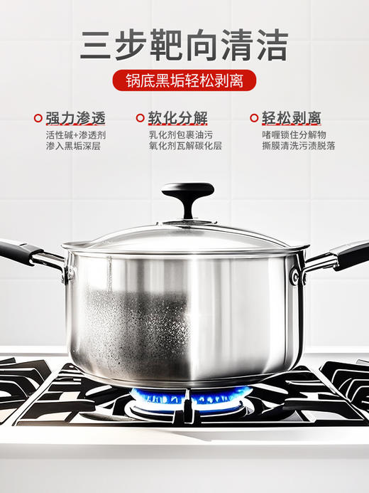 原价79.9 限时折扣29.9元【蔬果园】锅底黑垢清洁剂220g/瓶*4 商品图2