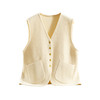雀说休闲简约纯色高端保暖质感百搭针织复古马甲背心AL8210 商品缩略图4