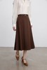 伯妮斯茵 | 优雅知性 垂坠感中长半身裙 大摆遮肉版型 挺括面料 气质约会款 SZ3B52 - 漆黑色，栗壳色半裙 商品缩略图3
