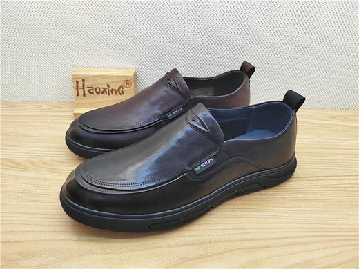 2023豪行春季新款13138173纯皮真皮商务休闲男鞋皮鞋单鞋 商品图1