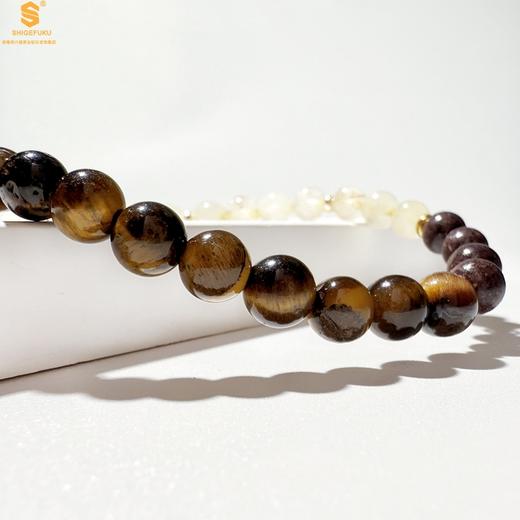 【品牌授权】【香港周六福】原创「昭熙珠」新中式国风虎眼石金发晶醒狮招财药香珠手串 商品图1