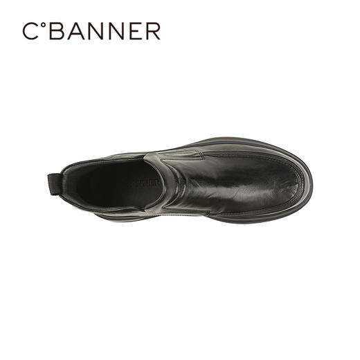 千百度冬季男鞋软面抓花牛皮鞋面商务正装A25560560 商品图2