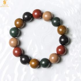 【品牌授权】【香港周六福】黄金钻石首饰 天然本草非遗古法五行歸元手串12mm（传承礼盒）附赠朱砂手串6mm