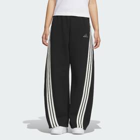 Adidas阿迪达斯STORY DOUBLE KNIT BANANA PANT 三条纹舞动系列针织宽松运动休闲香蕉裤KB8998