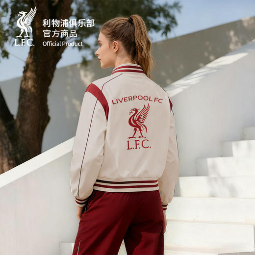 【官方正版】利物浦俱乐部 | 女士红白拼色夹克时尚潮流外套 商品图2