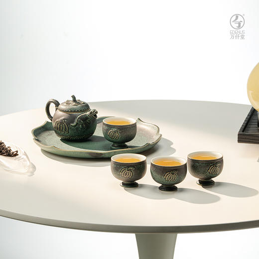 万仟堂陕历博联名款五代莲香·成套陶瓷茶具 商品图5