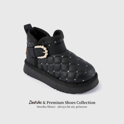 笛莎Deesha 女童童鞋2025冬季新款短筒雪地靴 商品图1