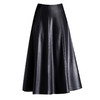 QYM 7109-Y皮裙半身裙遮胯A字裙中长款PU皮大摆半身裙 商品缩略图4