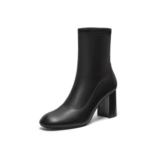 FB楼真美诗摩登女郎2025新冬款羊皮优雅8CM高跟时装弹力靴瘦瘦靴吊牌价2098折后价1698 商品图0