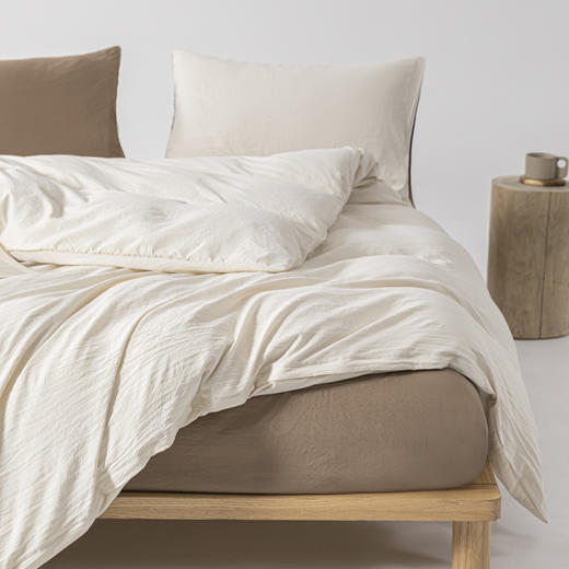 無印良品 透气水洗棉四件套米咖-200×230（±2）cm MJ-T2024-0202 商品图4