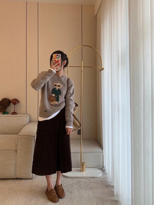 1015-6 亲戚工厂 一手渠道货 RL紫标小熊毛衣 羊毛羊绒混纺 敲美的 商品图13