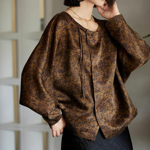 暮金纱新中式提花外套，这个秋日的静奢感，是这件低调的美衣给的【3-5天发货，周末顺延】【G】 商品图5