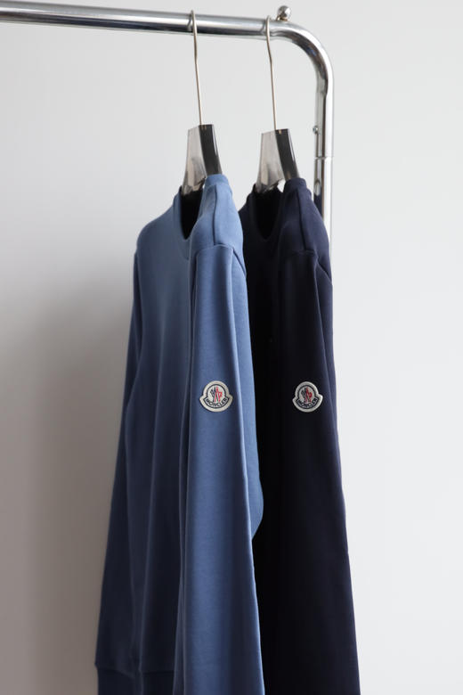 萌口 牛仔贴布口袋 针织毛圈圆领卫衣 WY923 商品图3