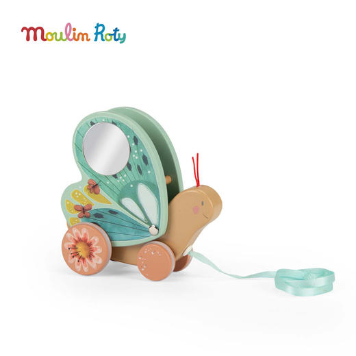 Moulin Roty 蝴蝶 拖拉多功能玩具 适合10月龄+ 三只邦尼兔系列 法国品牌 -678113 商品图0