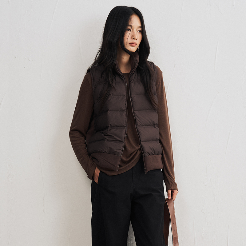 【3-5天发货】默木·秋冬上新 摇粒绒羽绒服&羽绒马甲 鸭绒+摇粒绒 亲肤翻领设计简约大气