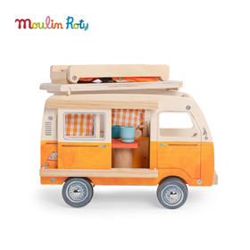 Moulin Roty 木制房车 过家家玩具 适合3岁+ 农场大家庭系列 法国品牌 -632444