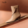 heelz设计师手工鞋履 ｜折纸艺术小牛皮 时装短靴 4 公分 商品缩略图0