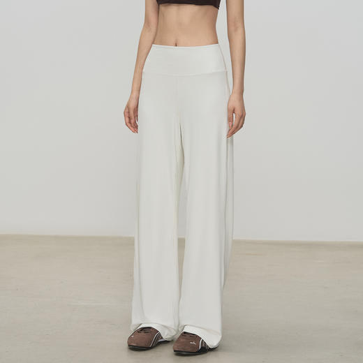 跃牌【禅语梵心】螺纹软糯阔腿运动长裤宽松显瘦运动裤户外跑步瑜伽裤直筒裤女CK3490 商品图3