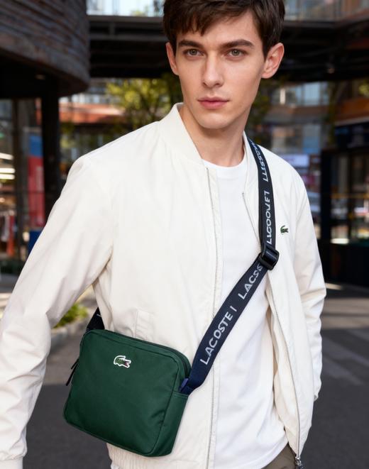 鱼 2025新款字母肩带休闲帆布斜挎包手机包网球包小方包 Z-15667 商品图0