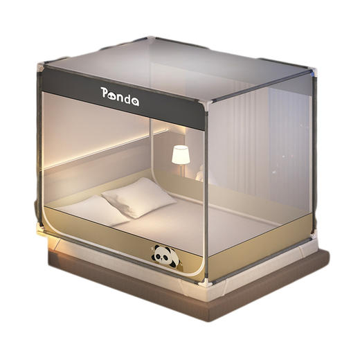 俞兆林 印花坐床拉链蚊帐 150*200cm大熊猫 YZL-24057 商品图0