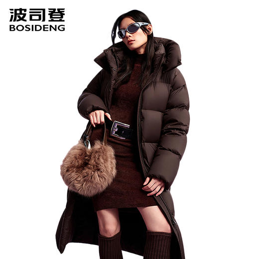 波司登2025新款冬季羽绒服女士过膝长款B250243108 商品图0