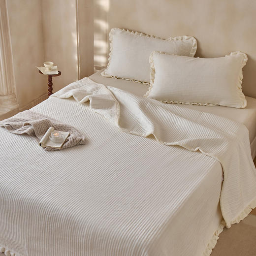 【牛奶绒床盖】牛奶绒床盖三件套秋冬保暖床单纯色绒布毯子床盖枕套 商品图4