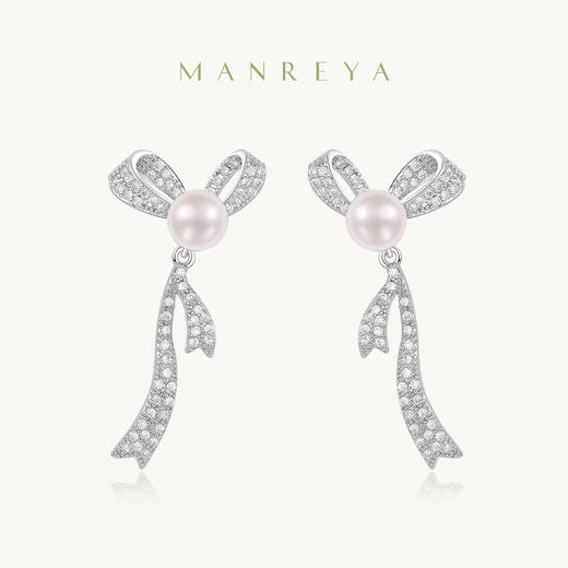Manreya玛芮雅“蝶漾珍心”淡水珍珠耳饰|淡水珍珠，铜镀金 商品图0