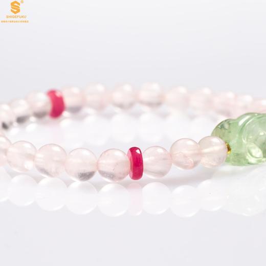 【品牌授权】【香港周六福】原创「芙灵」喜木火丨原创设计粉水晶绿萤石貔貅手串 商品图1