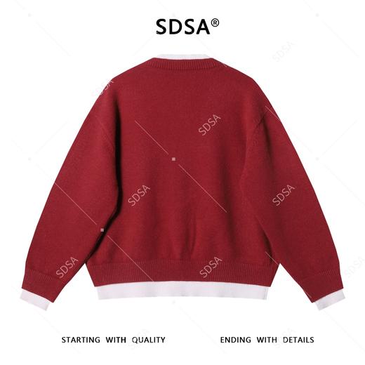 72111SDSA男士秋冬新款痞帅男装极简风撞色拼接假两件毛衣开衫针织衫 商品图5