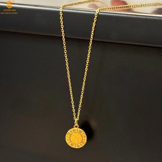 【品牌授权】【香港周六福】足金内嵌足银北极星幸运时光CNC精雕吊坠（附赠K金项链） 商品图2