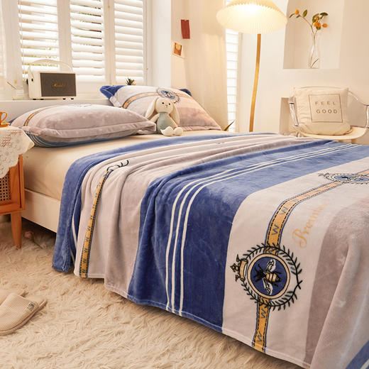 俞兆林 法莱绒印花毛毯2米英伦风尚 YZL-24092 商品图2