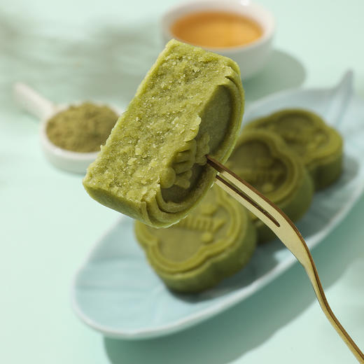 雅觅绿茶国风绿豆糕 180g 商品图1