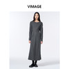 VIMAGE纬漫纪收腰显瘦秋冬新款连衣裙长裙V2407109 商品缩略图0