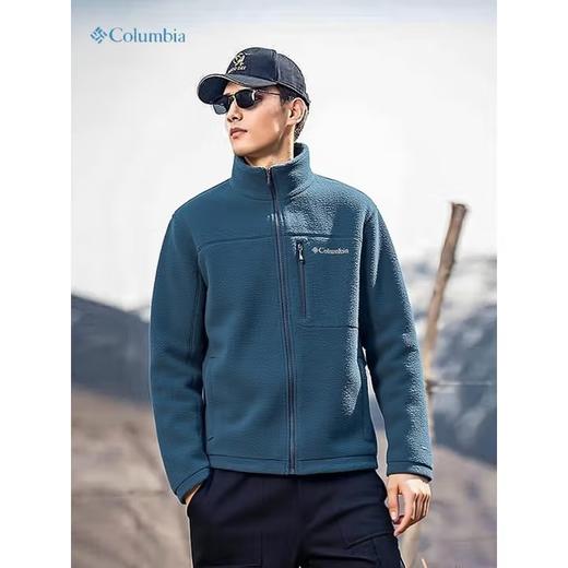哥伦比亚男式净色立领抓绒外套PM4518 商品图0