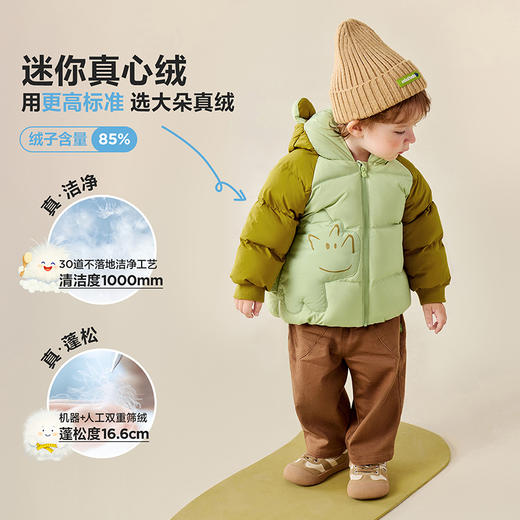 【三防】迷你巴拉男女儿童宝宝羽绒外套动物造型帽柔软羽绒服 商品图2