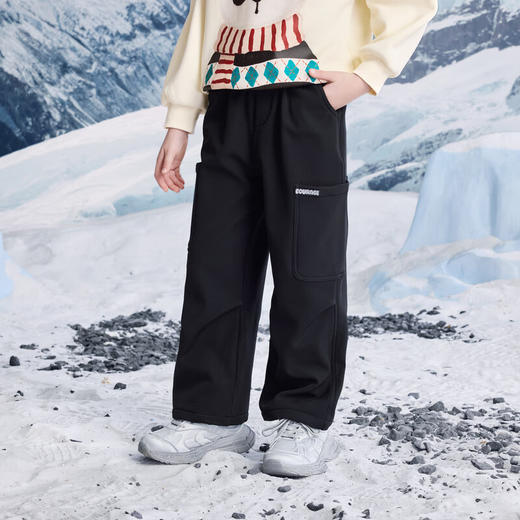 【MQD】男大童冬季户外工装风保暖阔腿休闲裤 商品图4