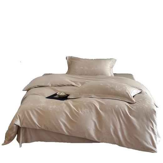 彼加曼 100S长绒棉大提花床饰套件-杏黄200*230cm BGM-T2548 商品图0