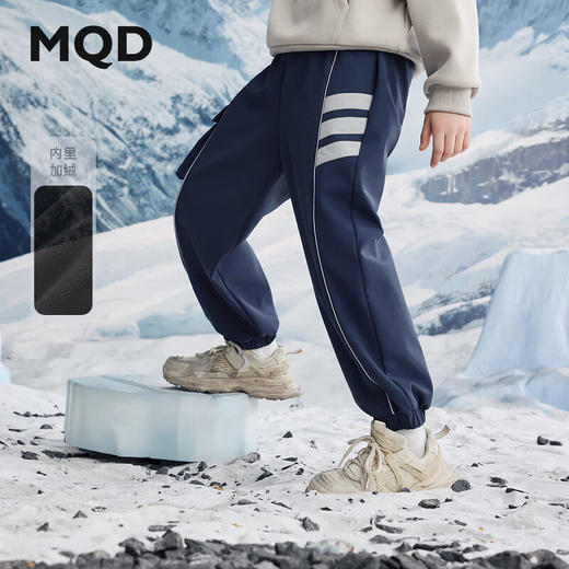 【MQD】冬季男大童潮酷学院风保暖百搭休闲裤 商品图0