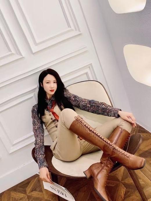 “琥珀流光”骑马靴，独家打版优质头层牛皮手工定制 商品图1