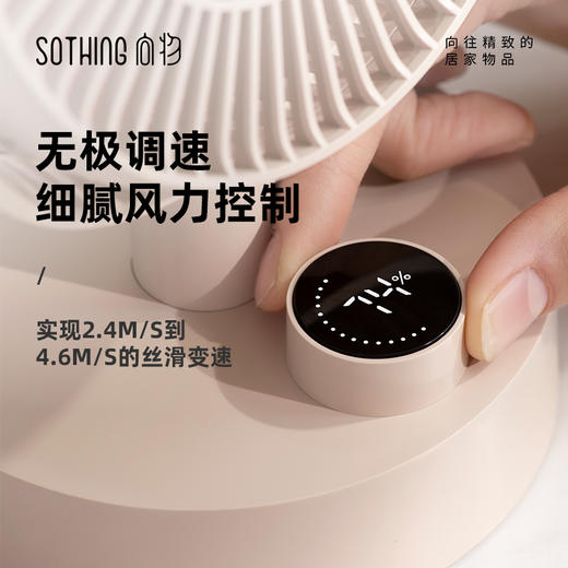 SOTHING向物 桌面风扇-羽数显+无极开关+摇头 DSHJ-S-2102-S1 商品图2