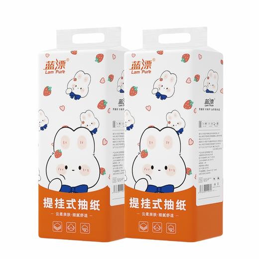 蓝漂 白色气垫挂式抽纸4层1280张*2提 LP0TC002T 商品图0