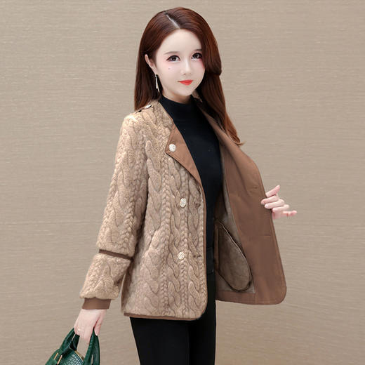 QYM 23A2083-Y皮毛一体外套仿貂绒宽松皮草上衣 商品图2