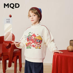 【MQD】【拜年服】男大童冬季新年喜庆卡通保暖毛衣