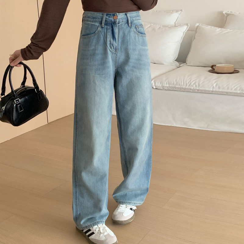 轩齐法式浪漫直筒牛仔裤 常规/加绒（下单3-5天发货）