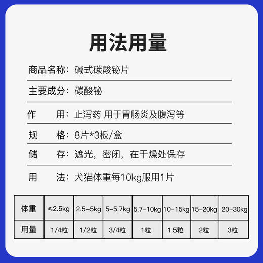 BOOLING保灵保必亭碱式碳酸铋止泻肠胃炎腹泻猫狗拉血肚子软便 商品图3
