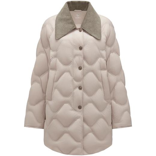 坦博尔 女翻领中长款轻薄羽绒服 TB5330232A 商品图1