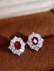 1.5ct刻面红宝石耳钉 商品缩略图2