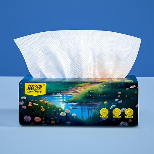 蓝漂 星空系列4D压花抽纸5层260张5包*2组共10包 LP0XCR10B 商品图4