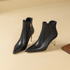 westory2024年秋冬新款优雅风细高跟小尖头短靴切尔西靴W24DS84691 商品缩略图0