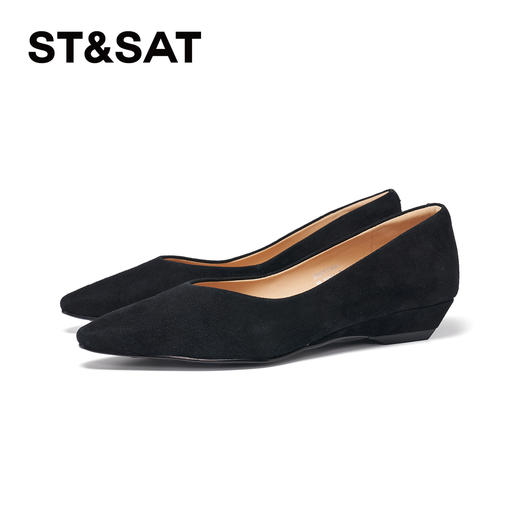 星期六经典简约百搭尖头低跟单鞋SSD3111594 商品图4